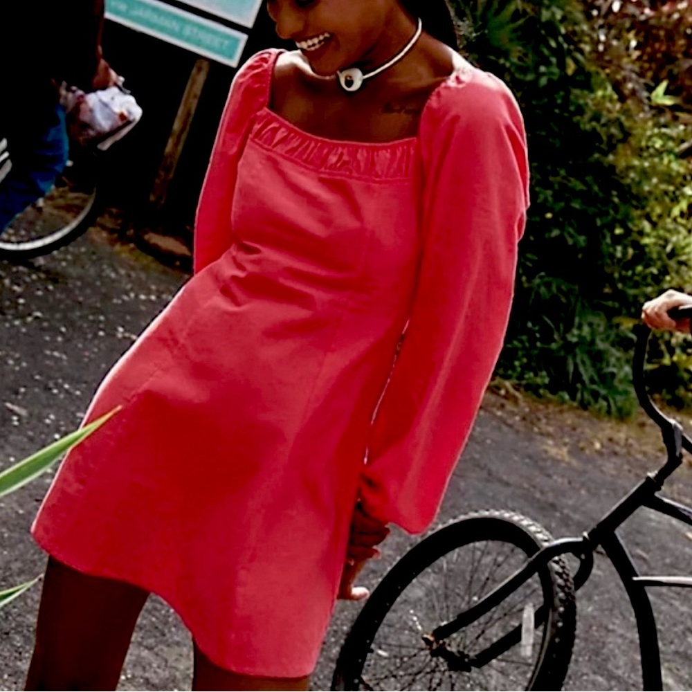 Free People Bright Pink Dress
